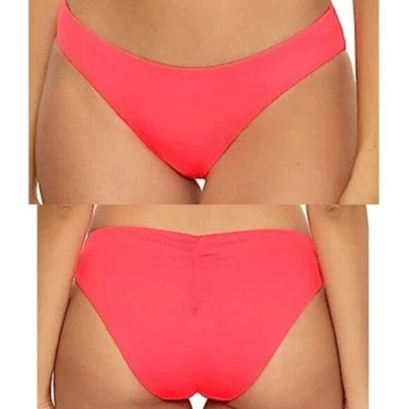 Becca by Rebecca Virtue Womens L Ruched Hipster Bikini Bottom NWT - Picture 1 of 5